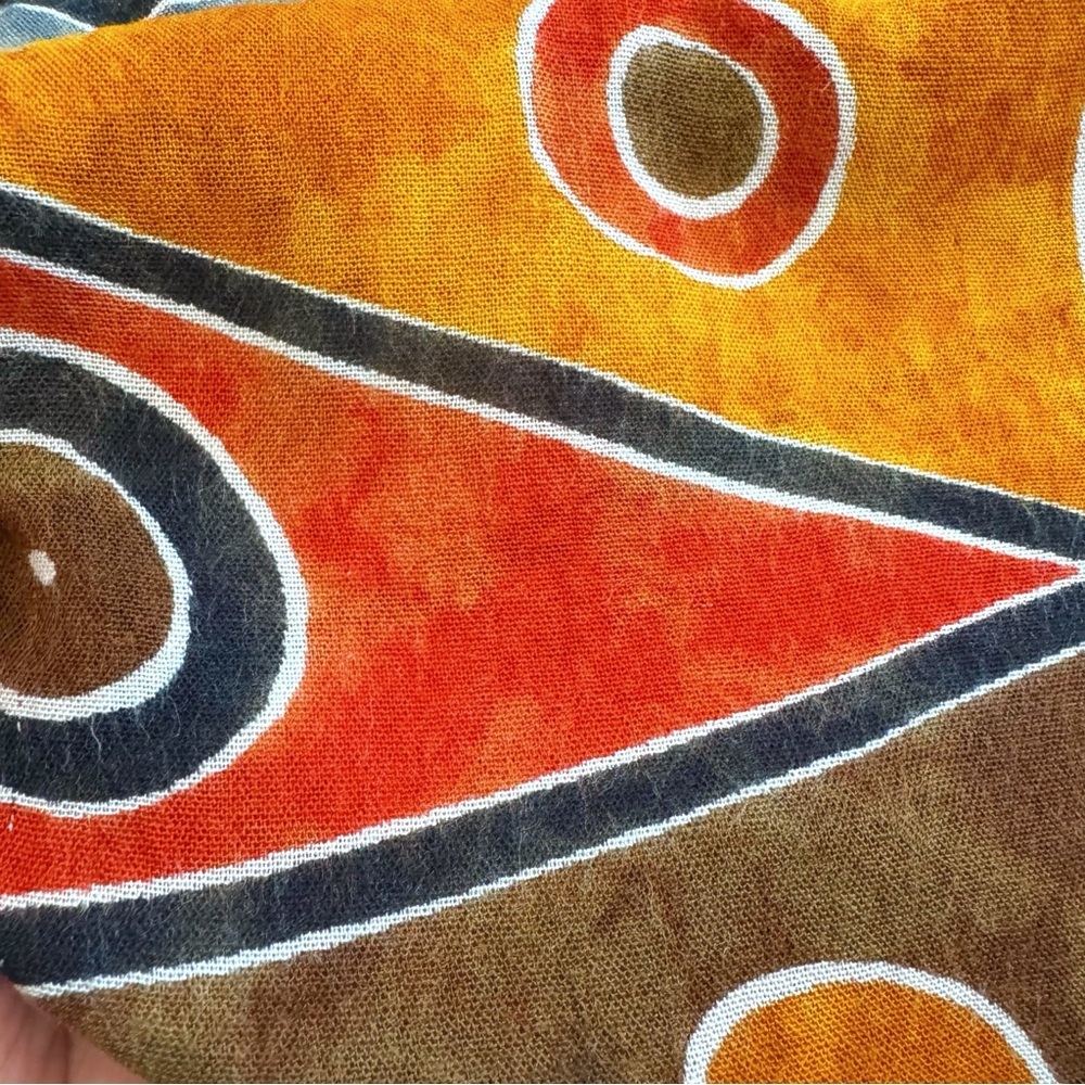 Vintage Colorful Boho Artsy Soft Festival Hippie Pattern Scarf Accessories. - Picture 7 of 8